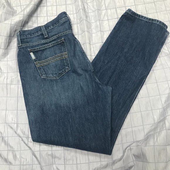 Cinch Men's Silver Label Dark Wash Stretch Slim Fit Straight Leg Jeans